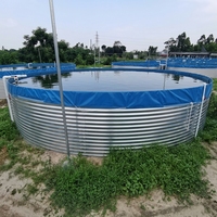Bassin à poissons circulaire en toile de tôle galvanisée modulaire en PVC avec accessoires complets