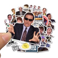 50 pegatinas Washi de la serie de TV The Office para mesa, monopatín, equipaje, portátil, motocicleta, coche, etiquetas adhesivas