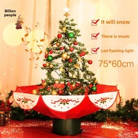 Schneiender Künstlicher Weihnachtsbaum mit Musikalischen LED-Lichtern aus Kunststoff 60x75cm für Innenraum-Feiertagsdekoration