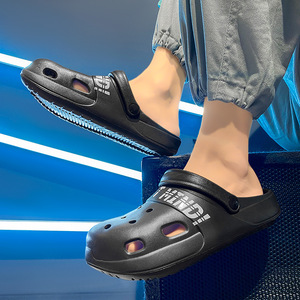 Men's Closed Toe EVA <b>Slide</b> Sandals Breathable Lightweight Casual Outdoor Summer Shoes With Print Logo - Product Image 4