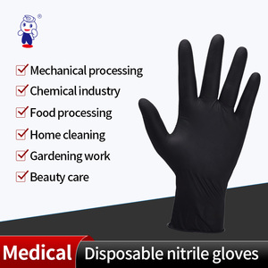 100 Pezzi Guanti Monouso in Nitrile Nero Senza Polvere per Esami Dentali e Touch Screen, Lunghezza 23cm, Economici e Sicuri - Product Image 4
