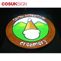 Boîte à lumière LED autoportante, étanche et anti-poussière, présentoir publicitaire lumineux pour restaurant et drive-in, couleur personnalisable