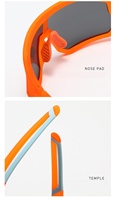 Lunettes de soleil de sport polarisées, légères, confortables, à monture intégrale, durables, de style oversize, avec protection UV400, pour le cyclisme, personnalisables en blanc