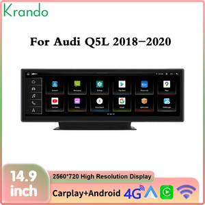 Autoradio Android 14,9'' pour <span class=keywords><strong>Audi</strong></span> Q5 Q5L <span class=keywords><strong>SQ5</strong></span> 2018 - 2020, unité centrale de voiture, CarPlay sans fil, Android Auto, GPS multimédia - Product Image 2