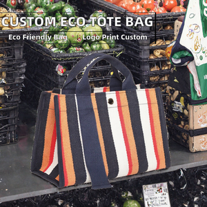 Custom Printed Canvas <b>Tote</b> <b>Bag</b> Geometric Cotton Shopping <b>Bag</b> Durable Handled Shoulder <b>Bag</b> for Daily Use - Product Image 2