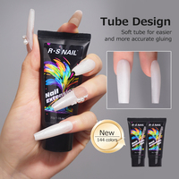 Distributeur d'ongles R S 30g Gel d'extension d'ongles 144 couleurs lampe UV Poly vernis à ongles Disco Gel Extension Gel de peinture