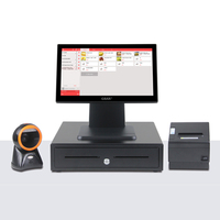 Sistema pos con software, combo Winow/Android touch, soporte de sistema pos, gran oferta