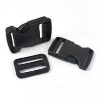 Meetee F5-6 32/50mm DIY Bagages Accessoires Vêtements Libération Fermoir Réglable Sangle Décorative Noir Libération Boucles En Plastique