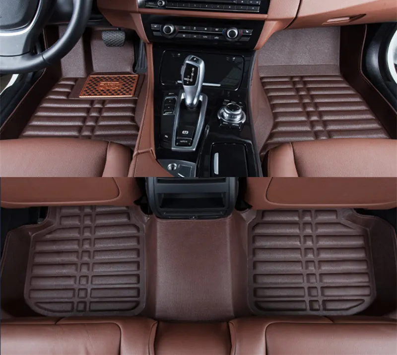 Promotion hot sales anti skid colourful high grade leather car floor mat for BMW X3i/BMW 2004 745Li
