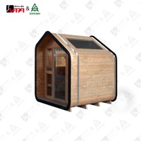 Vapasauna Neue Outdoor-Saunakabine Würfelsauna mit Ofen aus Zedernholz, Hemlock und Fichte für 4-6 Personen