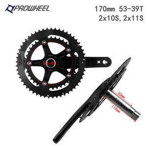 <span class=keywords><strong>Pédalier</strong></span> <span class=keywords><strong>PROWHEEL</strong></span> Road Hollow à double pignons 50T-34T 53T-39T 170mm 110/130 BCD - Product Image 4