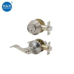 An Ninh Cao Kim Loại Xi Lanh Đơn Chốt Cửa 3 Phím Cửa Khóa Combo Gói <span class=keywords><strong>Keyed</strong></span> Nhập Leverset Ổ Khóa - Product Image 2