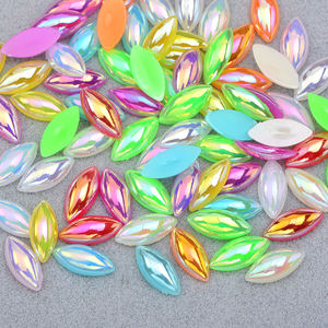 7*15 millimetri di Colore Della Miscela Flatback Pietra di Cristallo del Rhinestone Della Perla Applique Horse Eye Perle Perline per il Vestito FAI DA TE Artigianato - Product Image 1