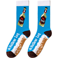 Chaussettes en coton respirantes de haute qualité avec logo personnalisé, chaussettes amusantes pour hommes, motif classique de bière et barbecue, chaussettes colorées
