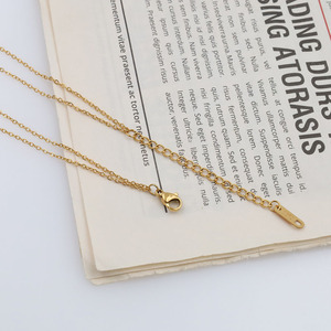 European American Fashion Minimalist Double Layer Tassel Pearl Necklace Gold <b>Titanium</b> Steel Clavicle <b>Chain</b> For Women Gift - Product Image 4
