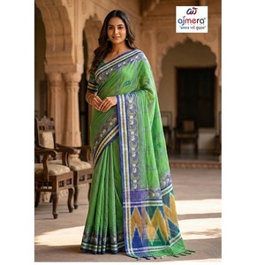 Sari en coton doux imprimé Ajmera, mode traditionnelle élégante et stylée, vêtement ethnique pour femmes, usage quotidien, séchage rapide, toutes saisons - Product Image 1