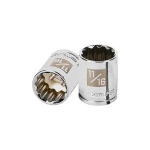 Truper Set da 6 unità 11/16 \ "presa da 12 Pin 3/8 \" 11/16 quadrati \ "Dado con Cuadro per la casa e l'uso professionale - Product Image 1