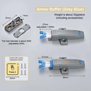 Système d'ouverture automatique robuste pour portes de placards en plastique et acier inoxydable, à fermeture automatique, pour usage extérieur et scolaire - Product Image 3