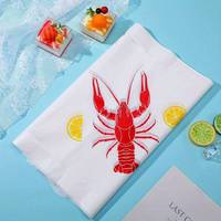 Bavoirs jetables personnalisés en plastique pour adultes, imprimés sur mesure, pour restaurant (homard, crabe)