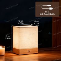 Lampe de table LED sans fil carrée, USB, à intensité variable, protection des yeux, pour la lecture, la maison, le bureau, la chambre, vente en gros