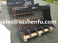 Diskon 5 Ton Bucket Kerangka Ekskavator Lebar 1200Mm dengan Ember Saringan Gigi