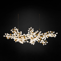 Lustre moderne en forme de grappe, lampe suspendue décorative pour salle de banquet, villa, hall d'hôtel, lustre en verre LED moderne, éclairage décoratif artistique