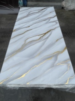 Panneaux muraux en PVC 3D WPC en feuille de marbre UV pour la décoration de la maison