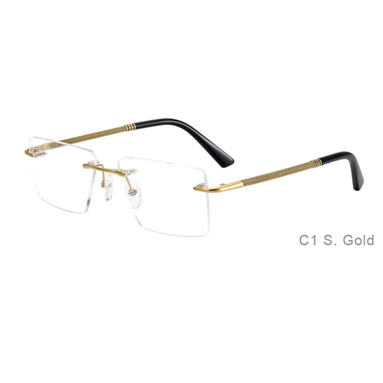 Hochwertige randlose Titan rahmen brillen Optische Brillen gläser für Männer und Frauen