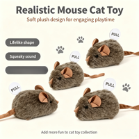 Jouet interactif pour chat, jouet en peluche couineur pour stimuler l'instinct de chasse, idéal pour le jeu d'intérieur, résistant aux griffures et aux morsures, cadeau pour animaux de compagnie