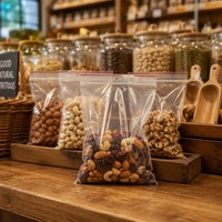 Sacs en plastique refermables transparents en PE, résistants à l'humidité, avec fermeture éclair, épais et robustes, 12*17 cm, 1000 pièces/sac, vente en gros sur mesure
