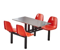 Ensemble de table à manger en acier inoxydable de qualité commerciale pour la cantine Ensemble de meubles robustes