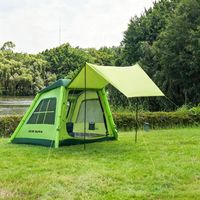 Tente de glamping personnalisée, auvent gonflable portable, tentes pliantes d'extérieur, tente de camping gonflable imperméable