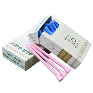 Vente en gros Tees de golf style cigarette 70mm 83mm Tees de golf en bois de bambou Impression de logo personnalisé - Product Image 1