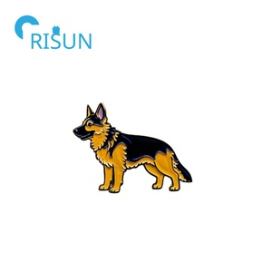 Sản Xuất Men Đen Nâu Đức <span class=keywords><strong>Shepard</strong></span> Dog Pin Trâm Động Vật Con Chó Ve Áo Pin Tùy Chỉnh Úc Shepherd Dog Pin Huy Hiệu - Product Image 3