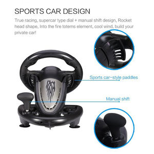 Hot Selling Vibration Function Simulator Pc Car Game Racing <strong>Steering</strong> <strong>Wheel</strong> and Pedals <strong>Set</strong> for Games - Product Image 3