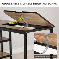 Escritorio de esquina ajustable de madera para ordenador portátil, mueble con marco de Metal, soporte barato, mesa de estudio para el hogar y la Oficina