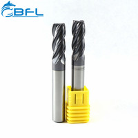 Fraise à queue carrée en carbure monobloc à 4 dents, revêtement TiAlN, HRC55, pour acier, acier inoxydable, acier allié, CNC, 14 mm