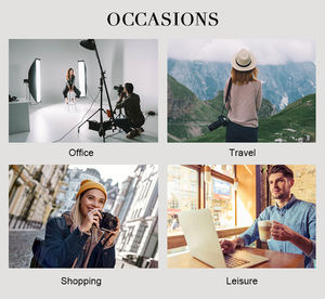 Sac à dos simple en cuir de vachette de grande capacité de haute qualité pour photographes - Product Image 5