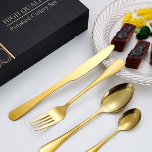 Cutlery <b>Set</b> Eco-Friendly Design Stainless Steel Luxury European Cutlery <b>Set</b> Fast Delivery Restaurant Hotel Wedding Gold Cutlery - Product Image 6