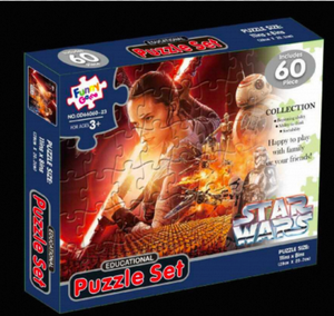 Divertente set di puzzle di carta da 60 pezzi, gioco educativo per bambini dai 3 anni in su, puzzle a tema Star Wars - Product Image 3