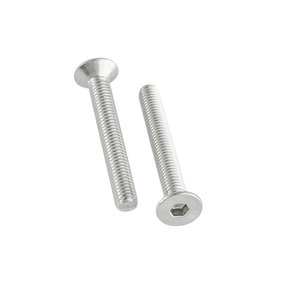 Sekrup penutup oksida hitam torsi tinggi DIN 7991 soket baja Countersunk berbagai M2-M12 Titanium kuningan jilidan datar 10mm 20mm - Product Image 1