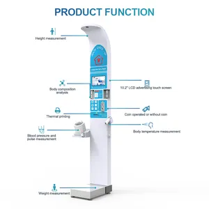 Telemedicina per controllo sanitario multifunzione con scala a gettoni digitale con misurazione della pressione sanguigna e del grasso corporeo