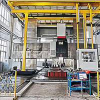 Machine de fraisage et d'alésage CNC automatique de haute précision XK26100, type portique, commande Fanuc, moteur de broche vertical robuste