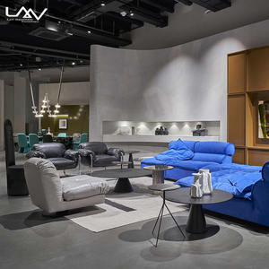 Poltrona italiana moderna <span class=keywords><strong>e</strong></span> minimalista in <span class=keywords><strong>nero</strong></span> <span class=keywords><strong>divano</strong></span> da soggiorno Hotel nordico con struttura in metallo pelle Villa poltrona per il tempo libero - Product Image 3