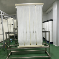 Membrane MBR pour station d'épuration des eaux usées, membrane de bio-réacteur, matériau de membrane en fibres creuses PVDF