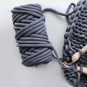 Hilo de Algodón de Poliéster de China para Tejer Mantas a Mano, Hilo Tubular Grueso, Antibacteriano y Ecológico - Product Image 2