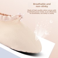 Chaussures de danse en toile pour femmes, semelle souple 2,5 cm, idéales pour le ballet, le yoga et la danse orientale (vente en gros)