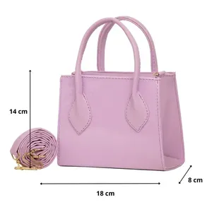 Borsa a Tracolla Vintage Fana Layla in Pelle Lilla con Fodera Impermeabile in Poliestere, Cinghia Singola, per Uso Quotidiano, Stile Estivo - Product Image 3