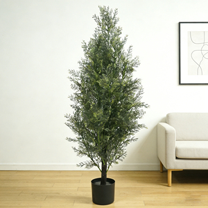 Arbres Topiaires en Cèdre Artificiel avec Pointe de Fixation au Sol, Arbustes Artificiels Résistants aux UV, Plantes de Cyprès Artificielles pour Jardin Extérieur et Intérieur - Product Image 6