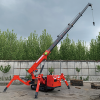 Mini-grue araignée Sea Hawk 10 tonnes homologuée CE, hauteur de levage 19,9 m, grue sur chenilles hydraulique à louer et à vendre